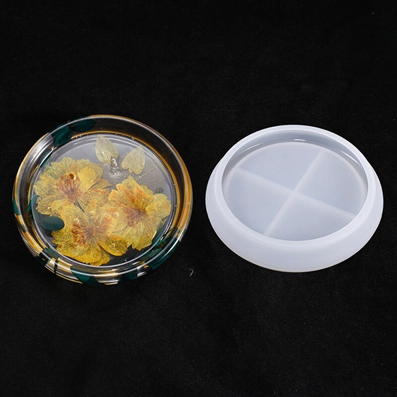 Small Round Plate Crystal Silicone Mould Resinarthub